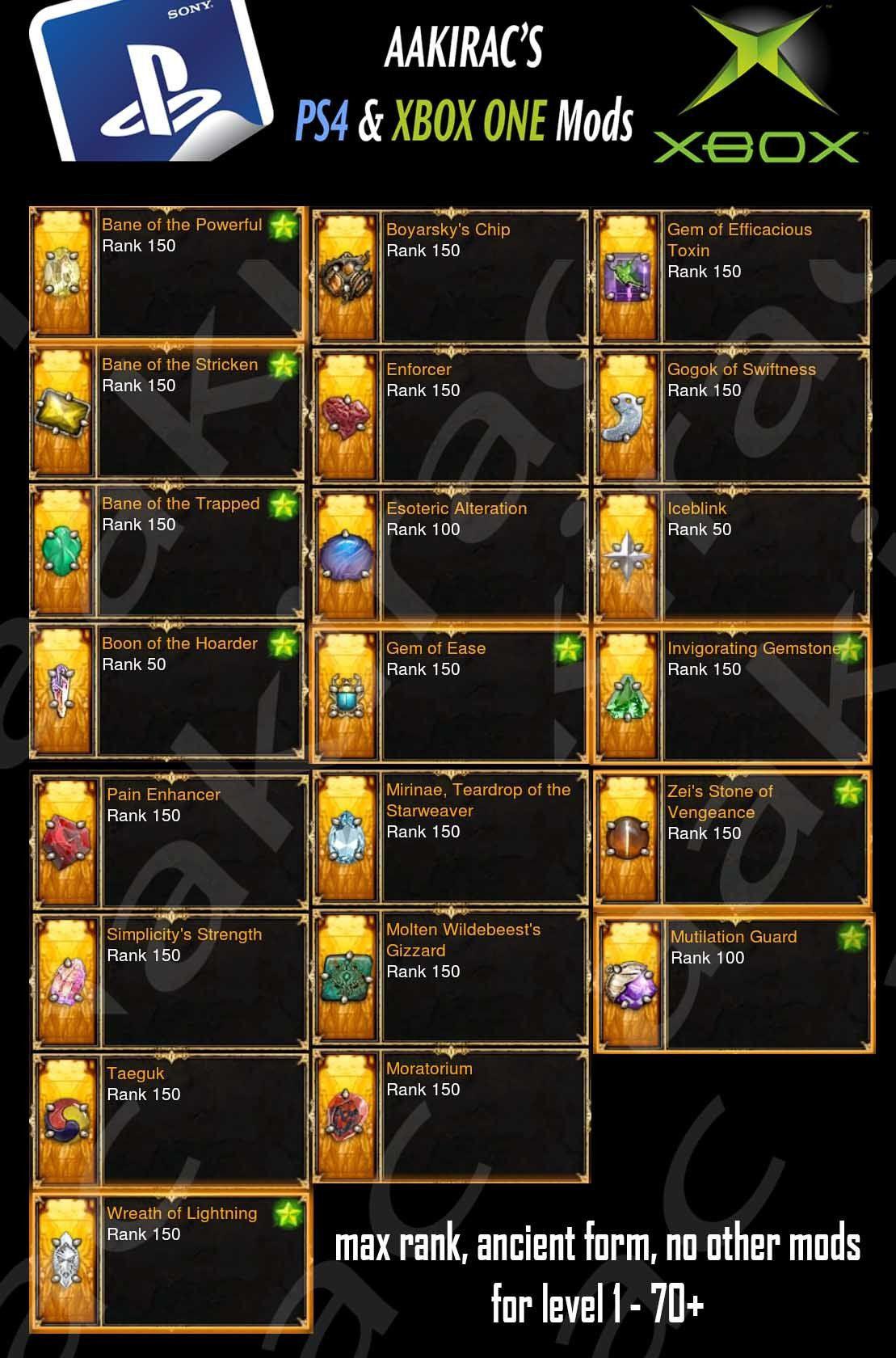 21x Legendary Gems (Works at Level 1 , Ancient, Max Rank, Unmodded) - Diablo 3 Mods Store - Seasonal and non-seasonal - Modded Items and Gear for PlayStation 4, PlayStation 5, Nintendo Switch, and Xbox One
