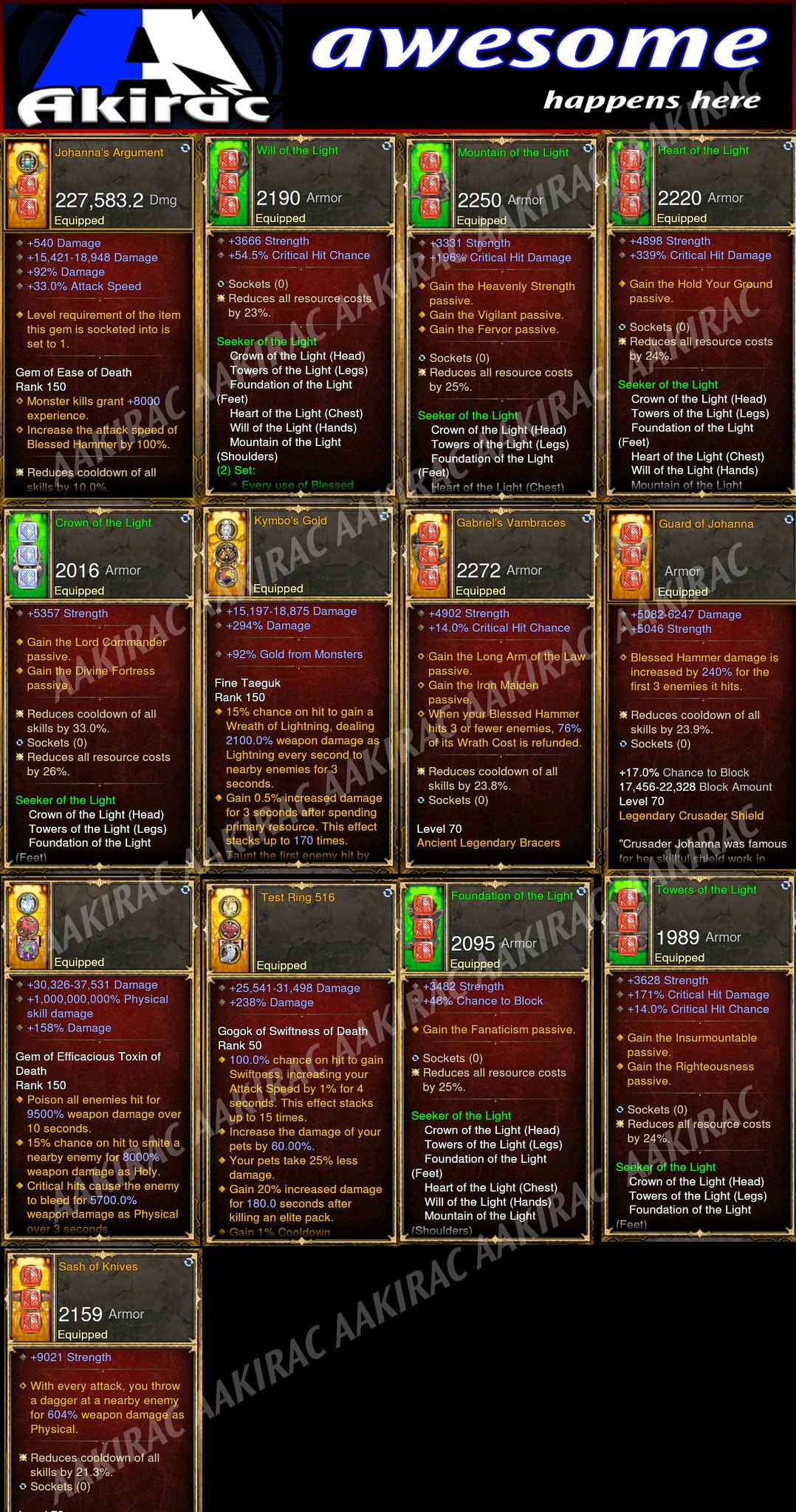 Affordable Light Crusader Set for GRIFT 150 - Diablo 3 Mods Store - Seasonal and non-seasonal - Modded Items and Gear for PlayStation 4, PlayStation 5, Nintendo Switch, and Xbox One