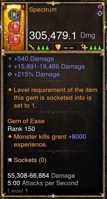 Spectrum 305k Actual DPS Modded Weapon Rainbow - Diablo 3 Mods Store - Seasonal and non-seasonal - Modded Items and Gear for PlayStation 4, PlayStation 5, Nintendo Switch, and Xbox One