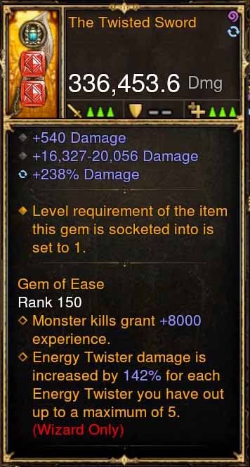 The Twisted Sword 336k Actual DPS Modded Weapon - Diablo 3 Mods Store - Seasonal and non-seasonal - Modded Items and Gear for PlayStation 4, PlayStation 5, Nintendo Switch, and Xbox One