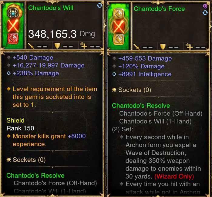 Chantodo's Will 348k Actual DPS Combo - Diablo 3 Mods Store - Seasonal and non-seasonal - Modded Items and Gear for PlayStation 4, PlayStation 5, Nintendo Switch, and Xbox One