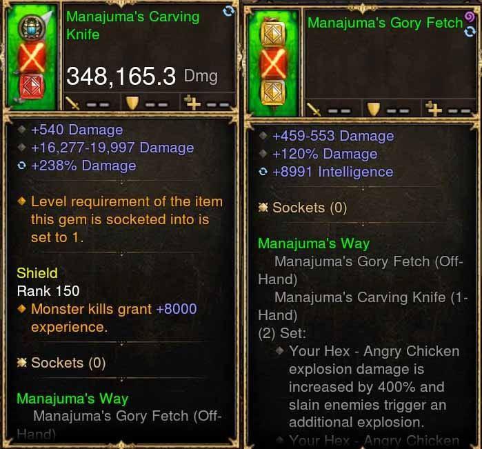 Manajumas 348k Actual DPS Combo - Diablo 3 Mods Store - Seasonal and non-seasonal - Modded Items and Gear for PlayStation 4, PlayStation 5, Nintendo Switch, and Xbox One
