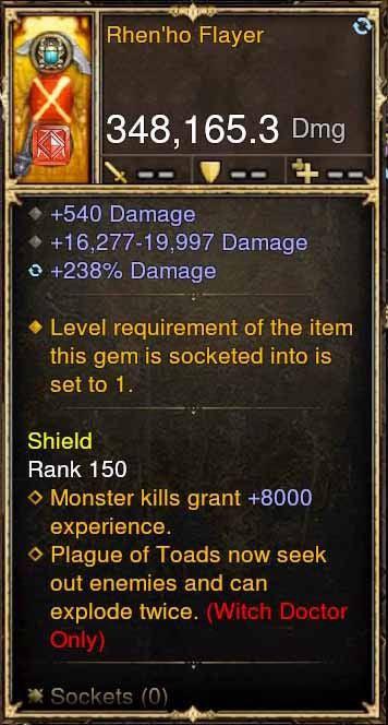 Rhen'ho Flayer 348k Actual DPS Modded Weapon - Diablo 3 Mods Store - Seasonal and non-seasonal - Modded Items and Gear for PlayStation 4, PlayStation 5, Nintendo Switch, and Xbox One