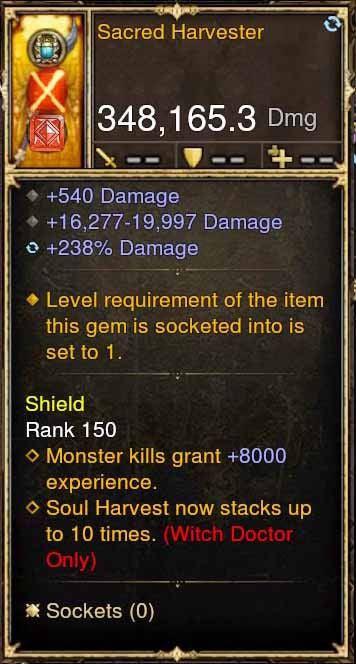 Sacred Harvester 348k Actual DPS Modded Weapon - Diablo 3 Mods Store - Seasonal and non-seasonal - Modded Items and Gear for PlayStation 4, PlayStation 5, Nintendo Switch, and Xbox One