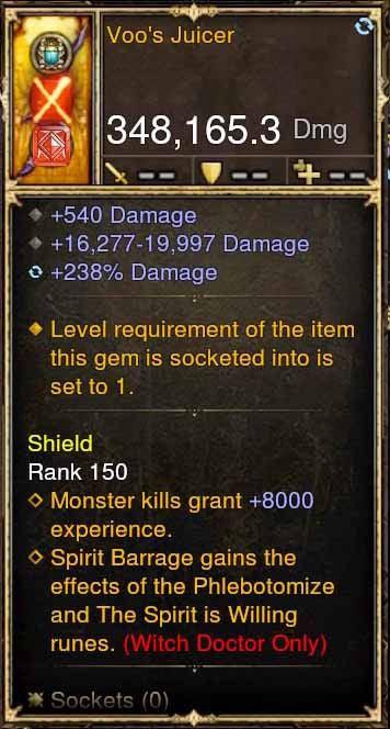 Voo's Juicer 348k Actual DPS Modded Weapon - Diablo 3 Mods Store - Seasonal and non-seasonal - Modded Items and Gear for PlayStation 4, PlayStation 5, Nintendo Switch, and Xbox One