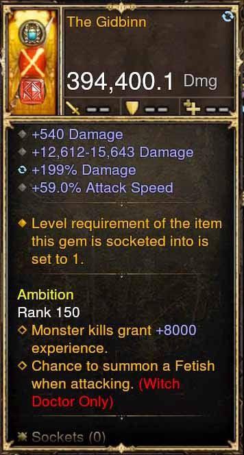 The Gidbinn 394k Modded Weapon - Diablo 3 Mods Store - Seasonal and non-seasonal - Modded Items and Gear for PlayStation 4, PlayStation 5, Nintendo Switch, and Xbox One