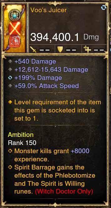 Voo's Juicer 394k Modded Weapon - Diablo 3 Mods Store - Seasonal and non-seasonal - Modded Items and Gear for PlayStation 4, PlayStation 5, Nintendo Switch, and Xbox One