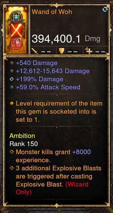 Wand of Woh 394k Modded Weapon - Diablo 3 Mods Store - Seasonal and non-seasonal - Modded Items and Gear for PlayStation 4, PlayStation 5, Nintendo Switch, and Xbox One