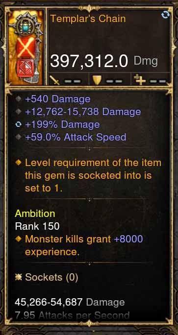 Templar's Chain 397k Modded Weapon - Diablo 3 Mods Store - Seasonal and non-seasonal - Modded Items and Gear for PlayStation 4, PlayStation 5, Nintendo Switch, and Xbox One