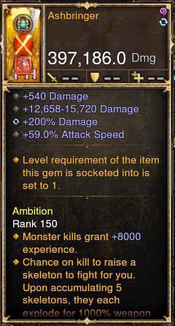 Ashbringer RARE UNCORRUPTED 397k Sword Modded Weapon - Diablo 3 Mods Store - Seasonal and non-seasonal - Modded Items and Gear for PlayStation 4, PlayStation 5, Nintendo Switch, and Xbox One
