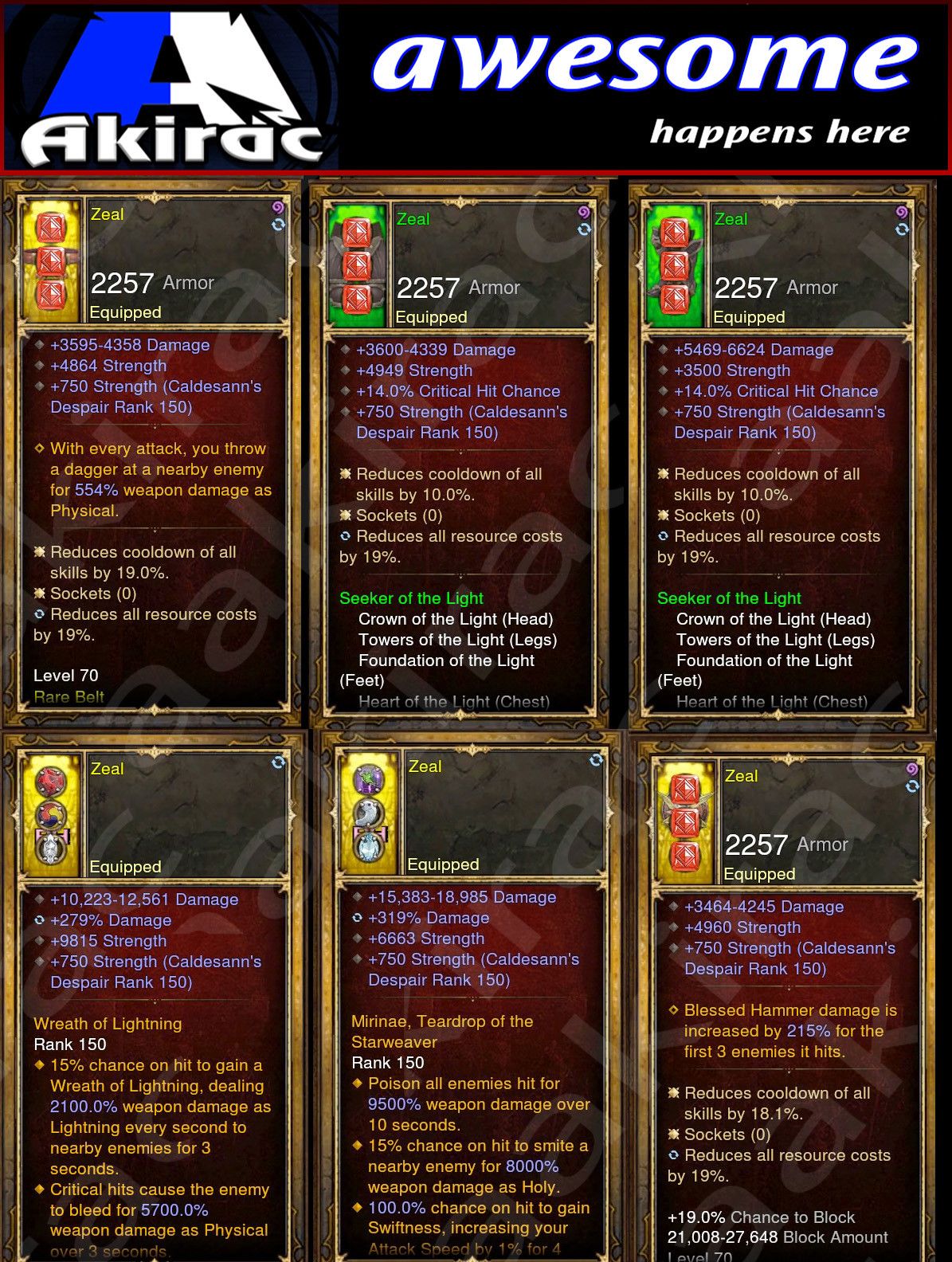Diablo 3 Immortal v1 Light Crusader Modded Set for Rift 150 Zeal - Diablo 3 Mods Store - Seasonal and non-seasonal - Modded Items and Gear for PlayStation 4, PlayStation 5, Nintendo Switch, and Xbox One