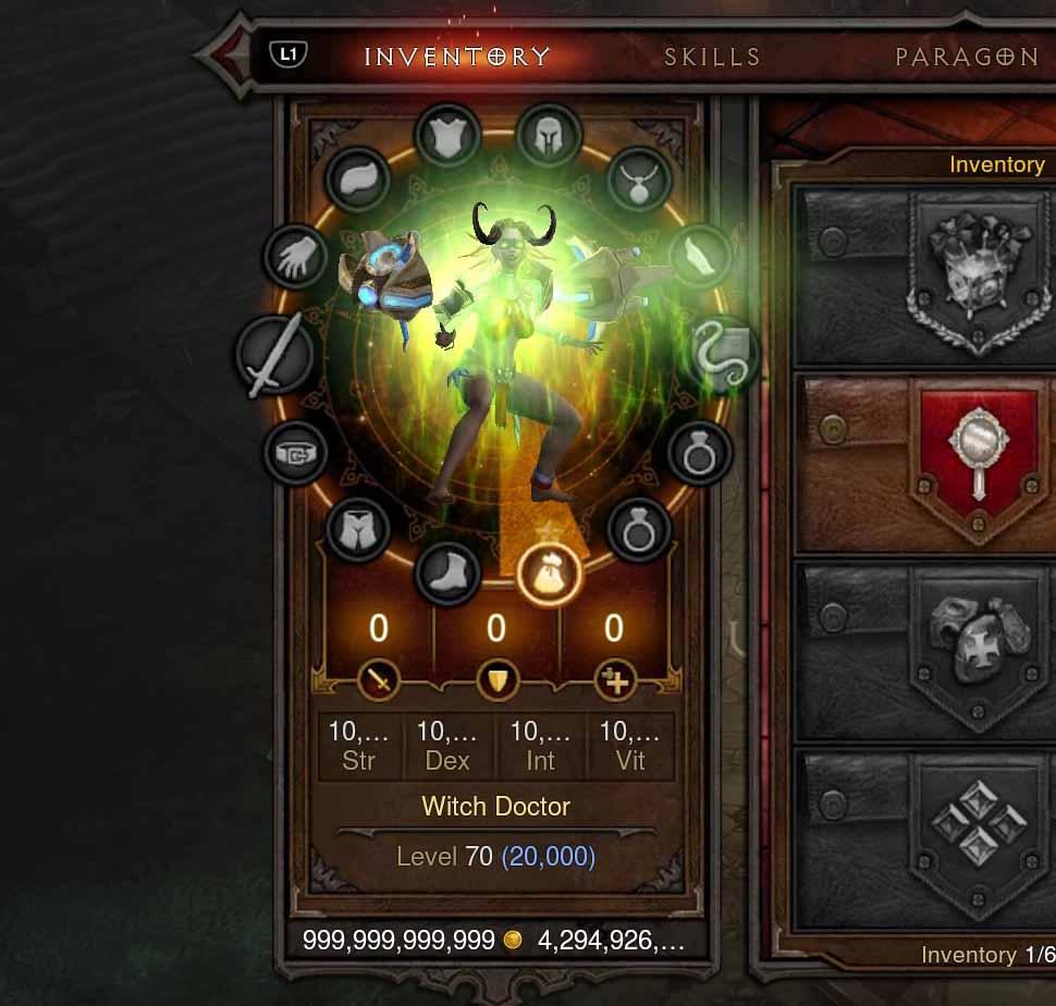 14x EXTREME Stat Modded Characters w/ Lingering Pets + Effects + Necromancer + 910 Stash + All Cube Items - Diablo 3 Mods Store - Seasonal and non-seasonal - Modded Items and Gear for PlayStation 4, PlayStation 5, Nintendo Switch, and Xbox One
