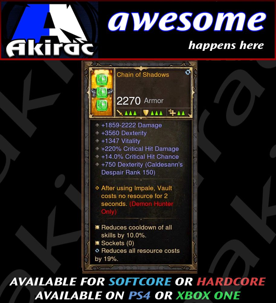 Chain of Shadows Belt Modded - Diablo 3 Mods Store - Seasonal and non-seasonal - Modded Items and Gear for PlayStation 4, PlayStation 5, Nintendo Switch, and Xbox One