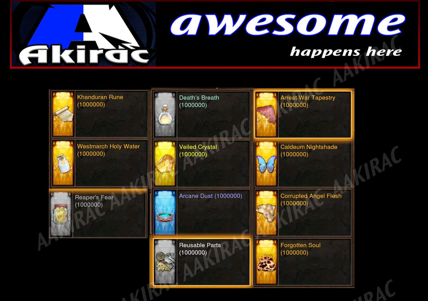 Crafting Materials / Mats Regeants Bundle - Diablo 3 Mods Store - Seasonal and non-seasonal - Modded Items and Gear for PlayStation 4, PlayStation 5, Nintendo Switch, and Xbox One