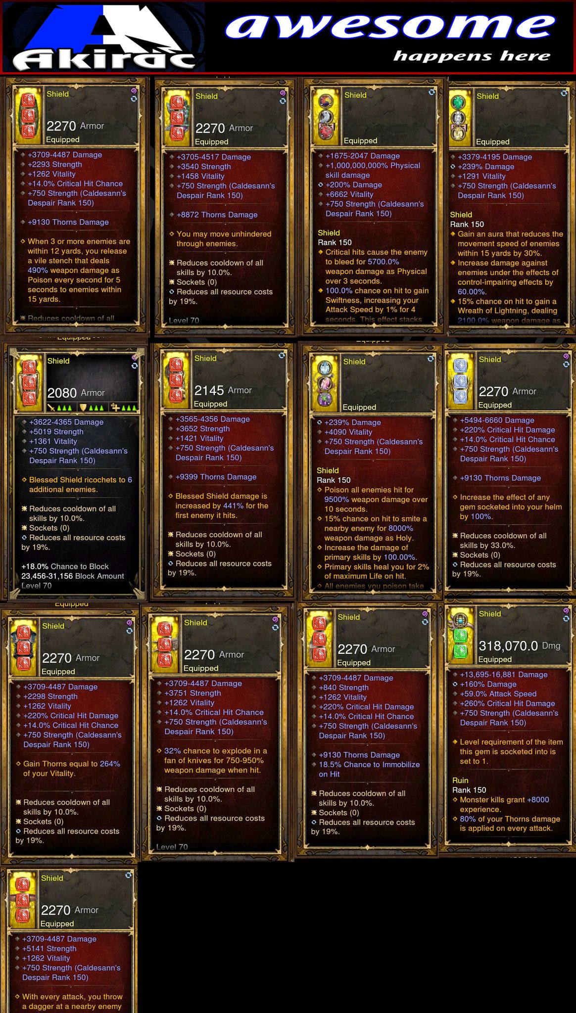 Diablo 3 Immortal v3 Blessed Shield Crusader Modded Set for Rift 150 Shield - Diablo 3 Mods Store - Seasonal and non-seasonal - Modded Items and Gear for PlayStation 4, PlayStation 5, Nintendo Switch, and Xbox One