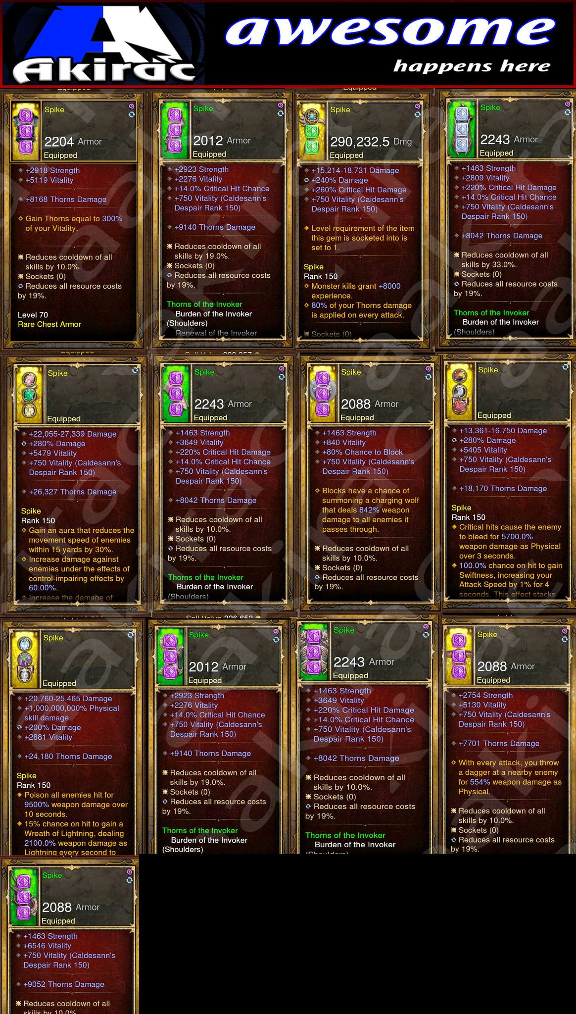 Diablo 3 Immortal v3 Invoker Crusader Modded Set for Rift 150 Spike - Diablo 3 Mods Store - Seasonal and non-seasonal - Modded Items and Gear for PlayStation 4, PlayStation 5, Nintendo Switch, and Xbox One