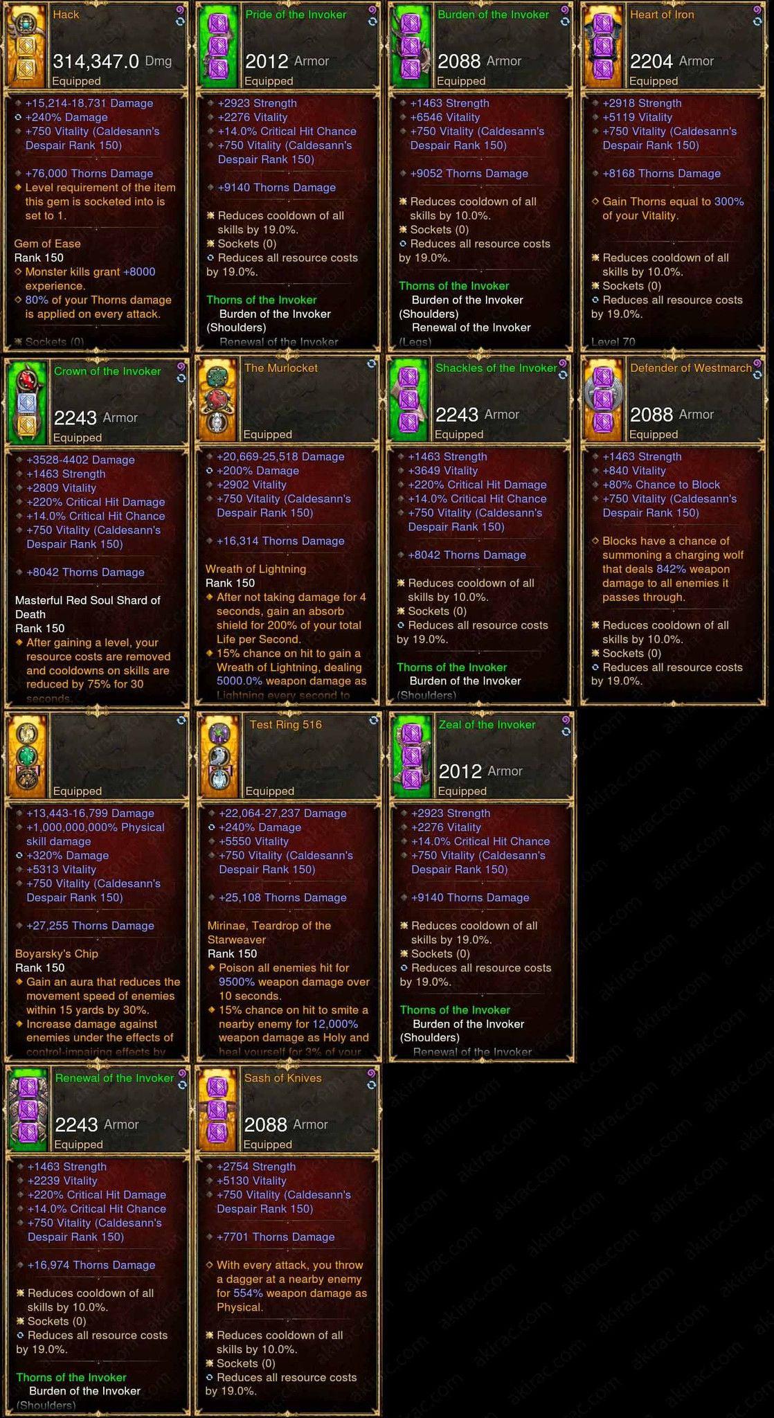 Diablo 3 Immortal Orig Heavy Thorns Crusader (v3) - Diablo 3 Mods Store - Seasonal and non-seasonal - Modded Items and Gear for PlayStation 4, PlayStation 5, Nintendo Switch, and Xbox One