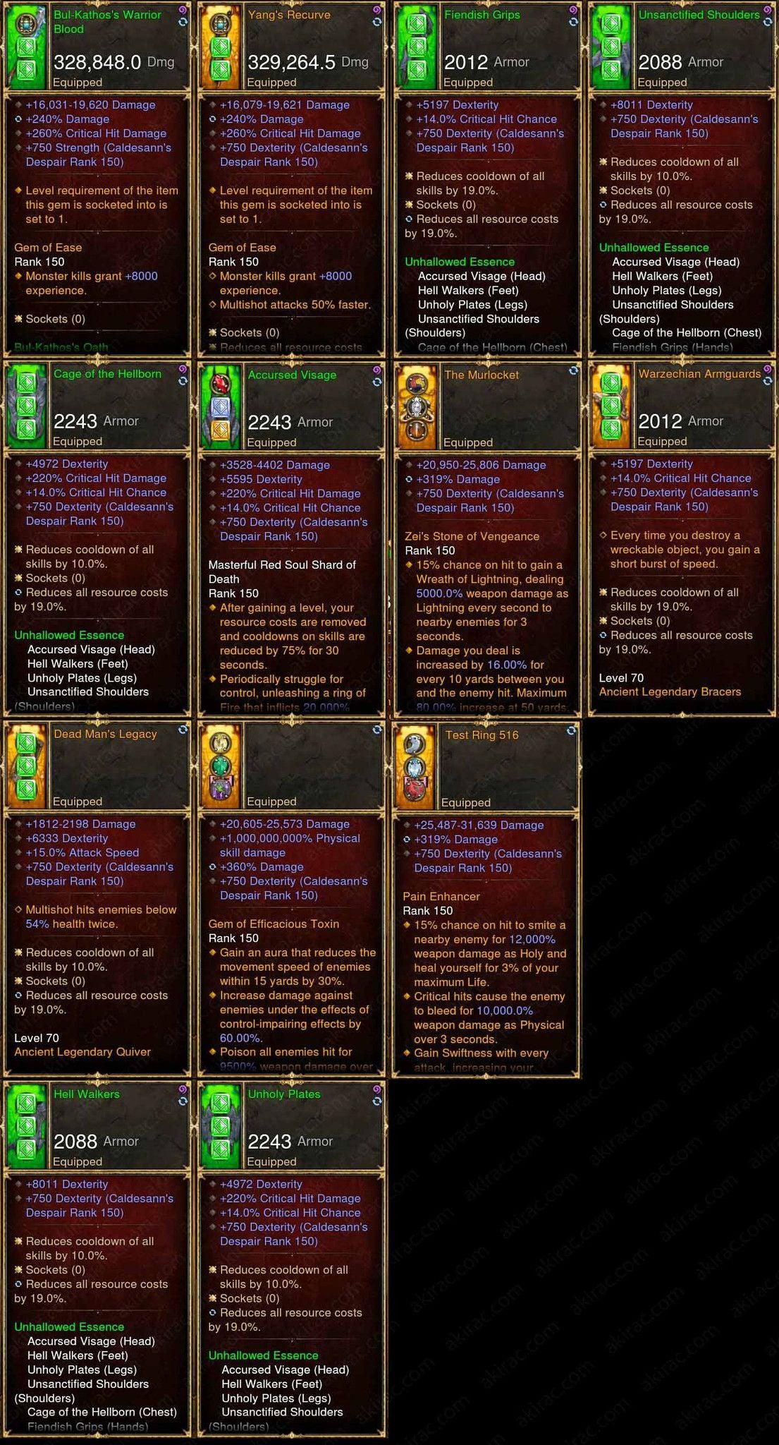 Diablo 3 Immortal Orig Unhallow Demon Hunter - Diablo 3 Mods Store - Seasonal and non-seasonal - Modded Items and Gear for PlayStation 4, PlayStation 5, Nintendo Switch, and Xbox One