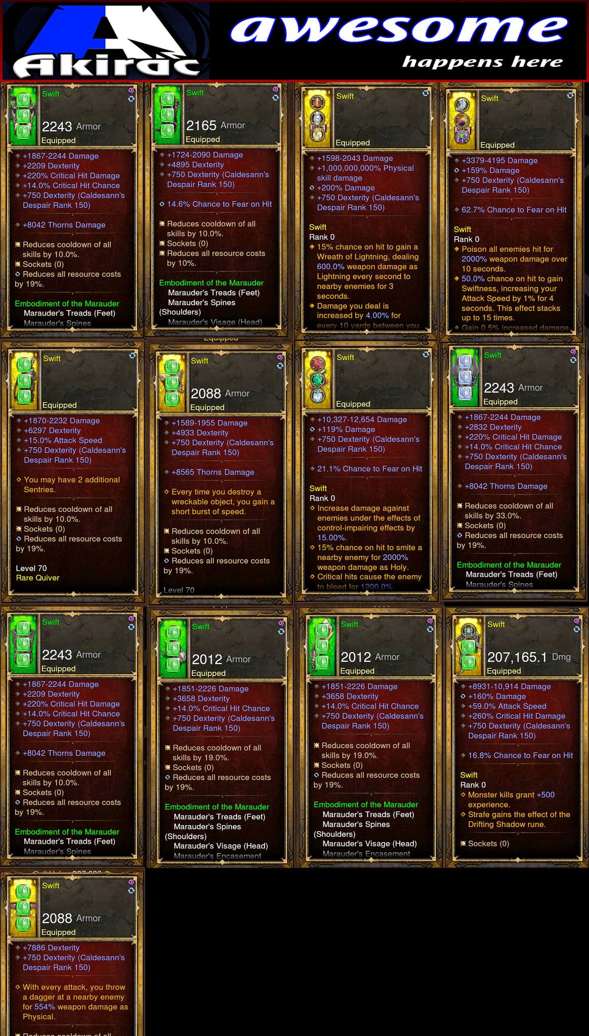 Diablo 3 Immortal v3 Marauder Demon Hunter Modded Set for Rift 150 Swift - Diablo 3 Mods Store - Seasonal and non-seasonal - Modded Items and Gear for PlayStation 4, PlayStation 5, Nintendo Switch, and Xbox One