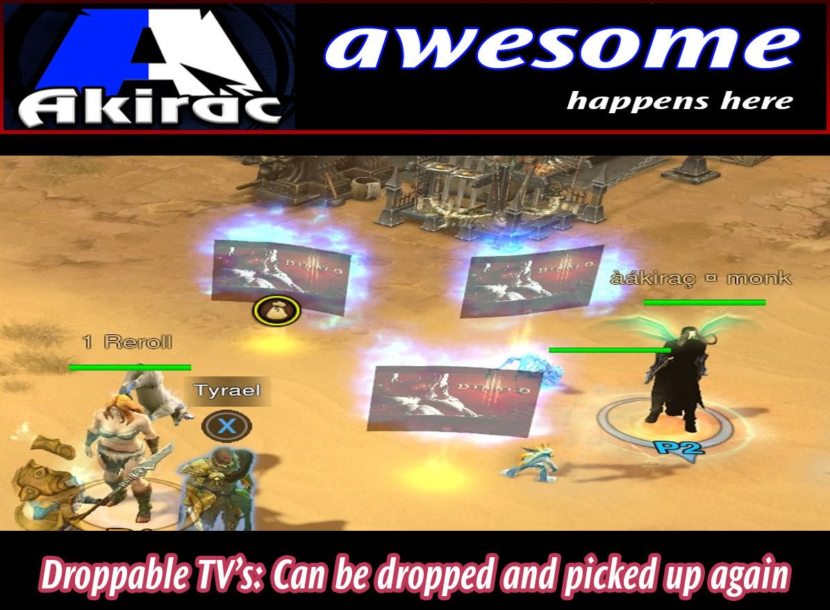 Droppable / Grabable Banner TV's Blizzcon Item - Diablo 3 Mods Store - Seasonal and non-seasonal - Modded Items and Gear for PlayStation 4, PlayStation 5, Nintendo Switch, and Xbox One