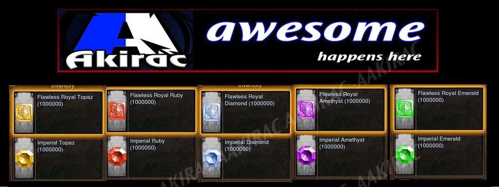Seasonal Flawless Royal Gems + Imperial Gems Bundle (UNMODDED) - Diablo 3 Mods Store - Seasonal and non-seasonal - Modded Items and Gear for PlayStation 4, PlayStation 5, Nintendo Switch, and Xbox One