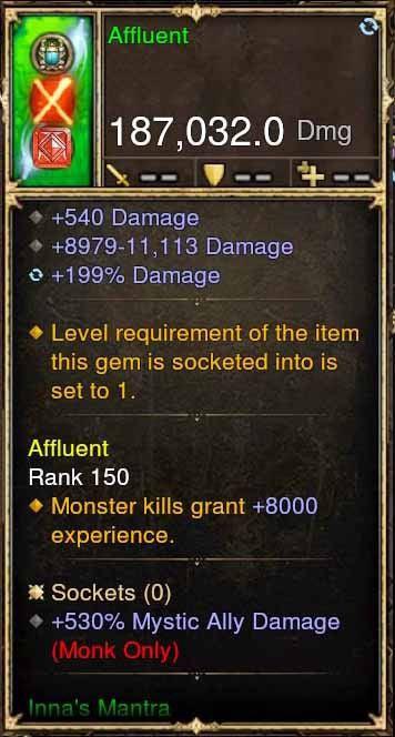 Affluent Modded Weapon Inna's Set Staff + 530% Mystic Ally Damage - Diablo 3 Mods Store - Seasonal and non-seasonal - Modded Items and Gear for PlayStation 4, PlayStation 5, Nintendo Switch, and Xbox One