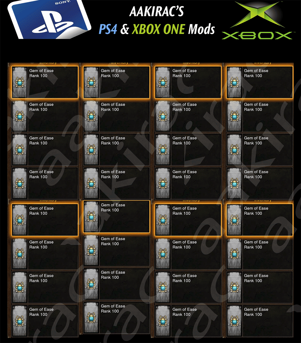 Level 100 Gems Bundle for Kanai's Cube (to Look Legit) - Diablo 3 Mods Store - Seasonal and non-seasonal - Modded Items and Gear for PlayStation 4, PlayStation 5, Nintendo Switch, and Xbox One