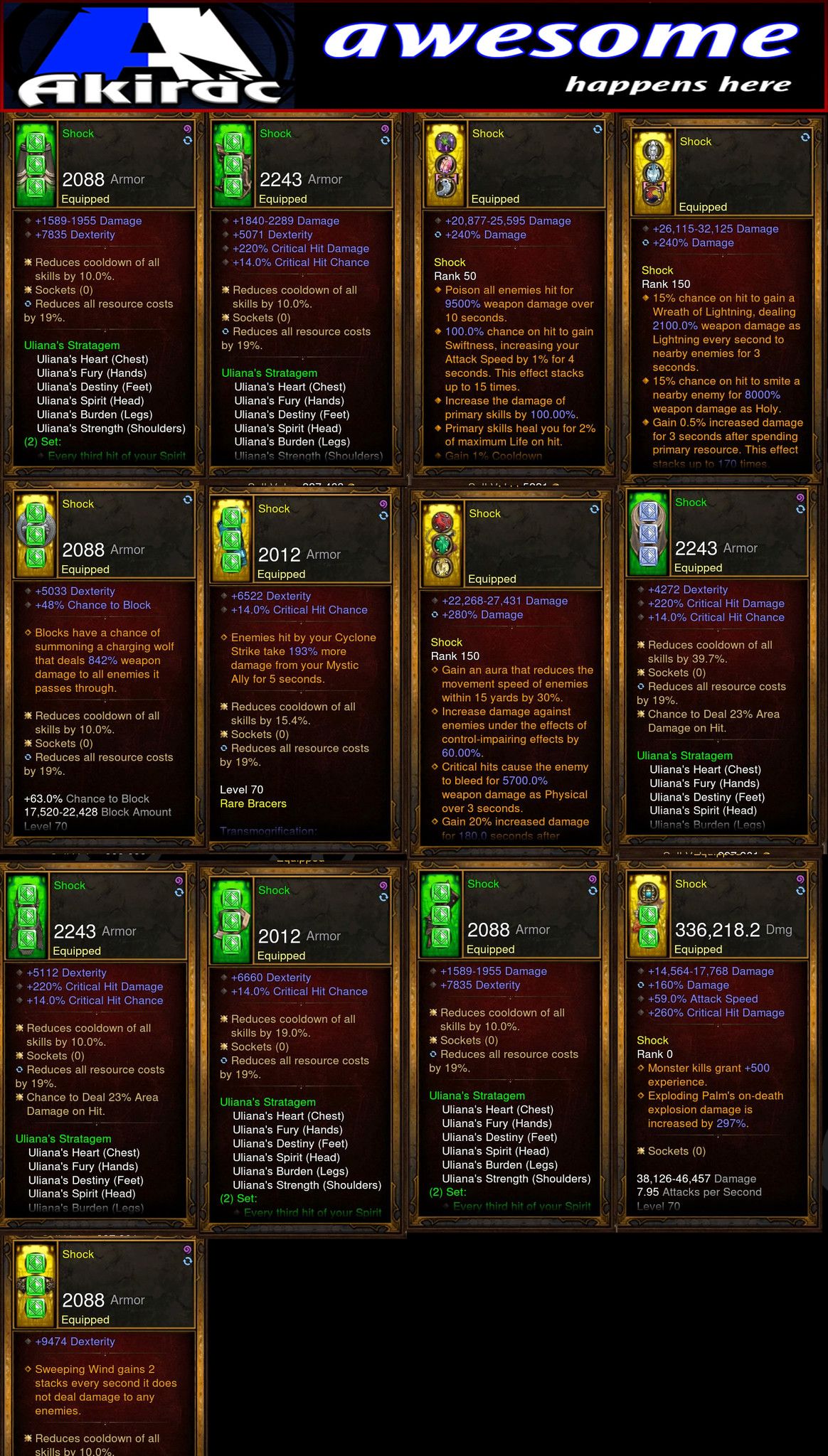 Shock v1 Ulania Monk Set for Rift Climbing - Diablo 3 Mods Store - Seasonal and non-seasonal - Modded Items and Gear for PlayStation 4, PlayStation 5, Nintendo Switch, and Xbox One