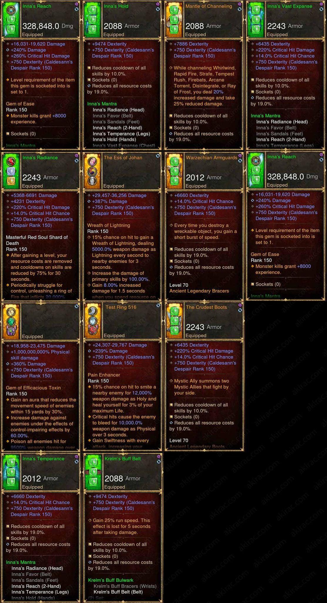 Diablo 3 Immortal Orig Innas Monk (v3) - Diablo 3 Mods Store - Seasonal and non-seasonal - Modded Items and Gear for PlayStation 4, PlayStation 5, Nintendo Switch, and Xbox One