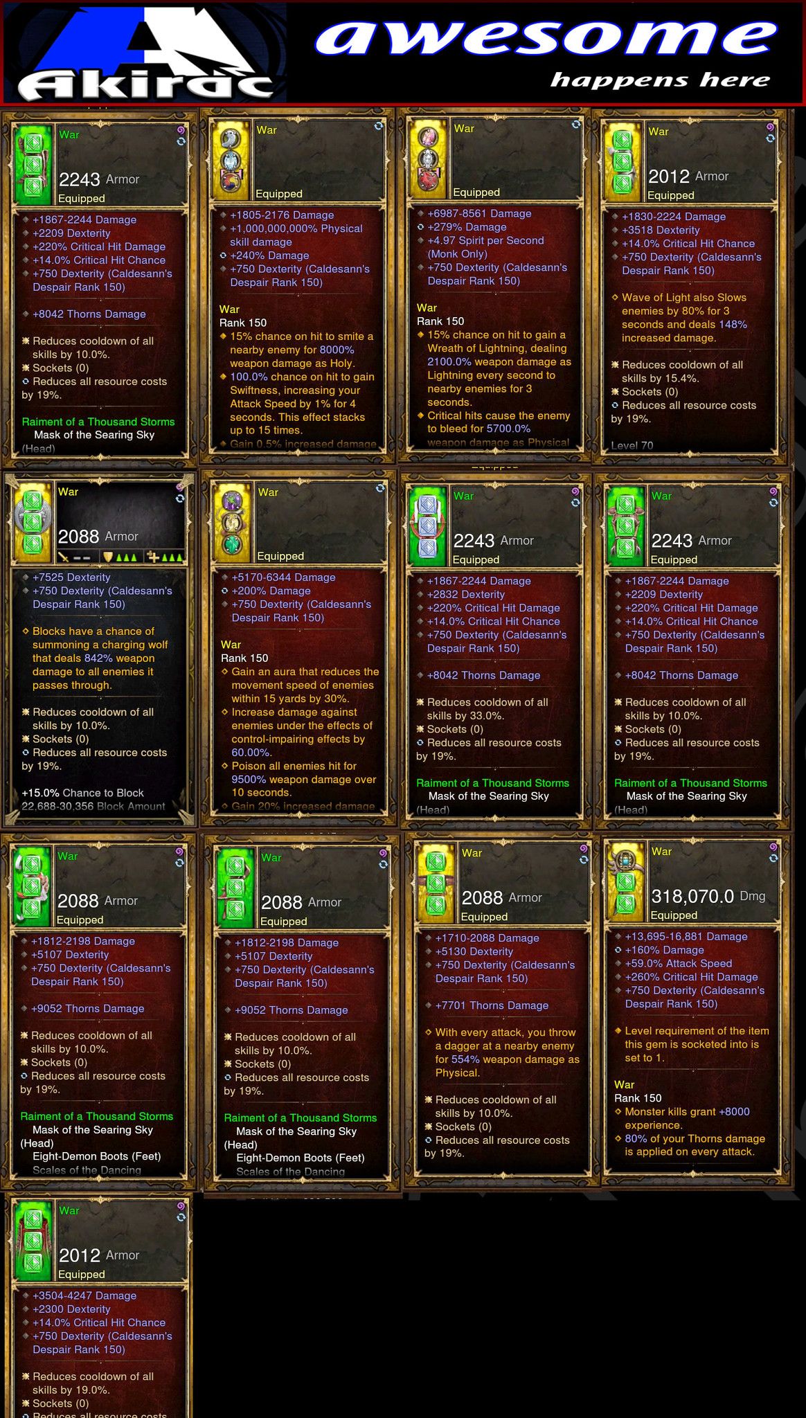 Diablo 3 Immortal v3 FASTEST TStorms Monk Modded Set for Rift 150 WAR - Diablo 3 Mods Store - Seasonal and non-seasonal - Modded Items and Gear for PlayStation 4, PlayStation 5, Nintendo Switch, and Xbox One