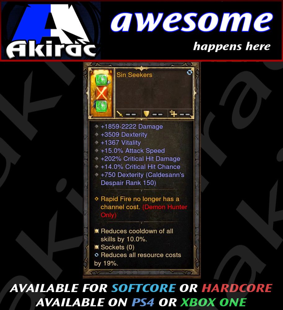 Sin Seekers Offhand Quiver Modded - Diablo 3 Mods Store - Seasonal and non-seasonal - Modded Items and Gear for PlayStation 4, PlayStation 5, Nintendo Switch, and Xbox One