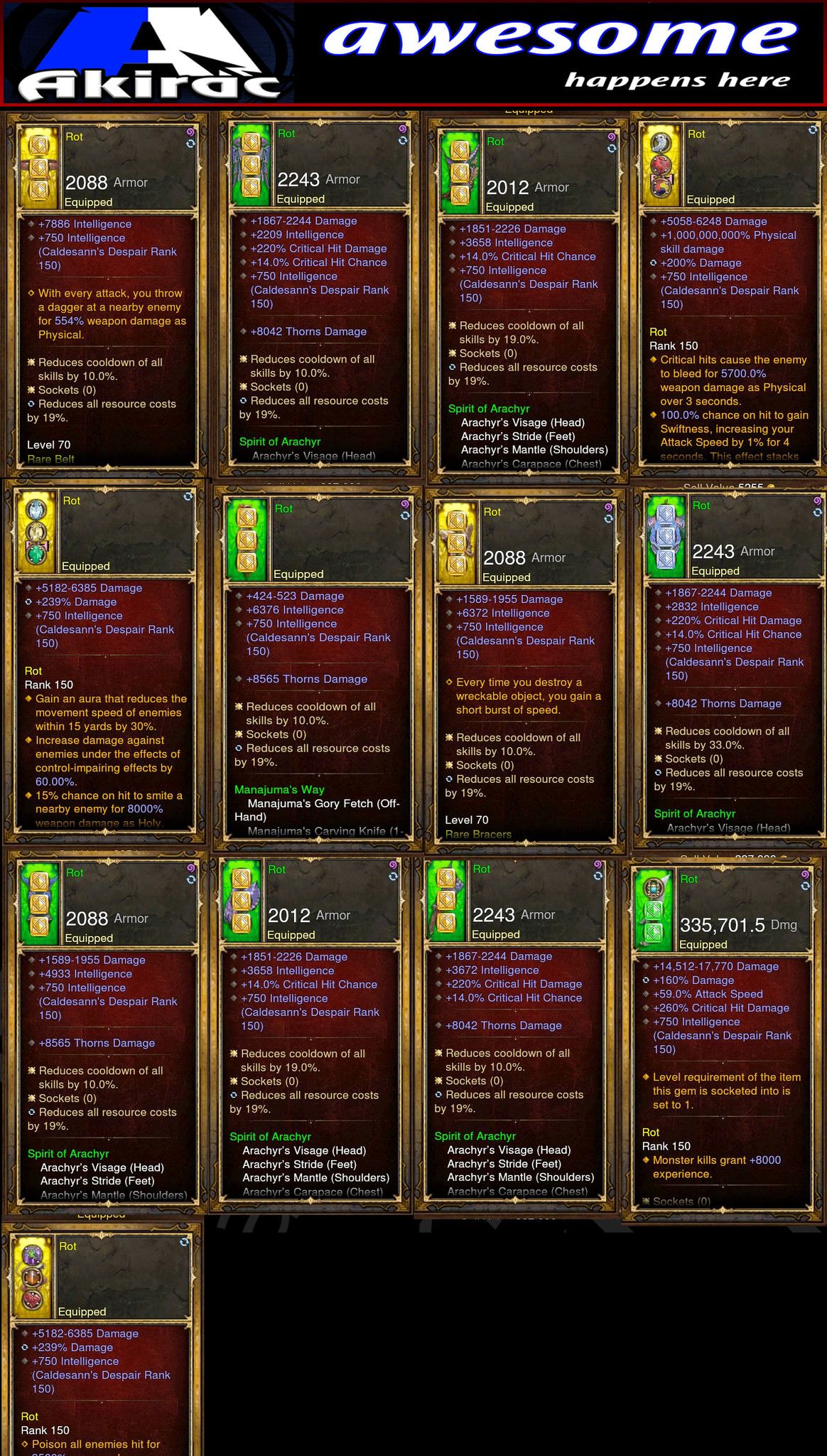 Diablo 3 Immortal v3 Anachyr Witch Doctor Modded Set for Rift 150 ROT - Diablo 3 Mods Store - Seasonal and non-seasonal - Modded Items and Gear for PlayStation 4, PlayStation 5, Nintendo Switch, and Xbox One