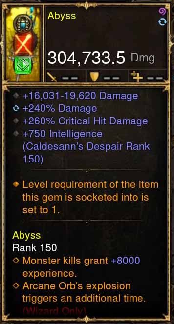 Abyss Addon: 304k Actual DPS Unstable Scepter Modded Wand - Diablo 3 Mods Store - Seasonal and non-seasonal - Modded Items and Gear for PlayStation 4, PlayStation 5, Nintendo Switch, and Xbox One