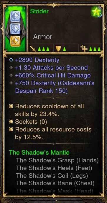 Strider Addon: IMV5 Alternative Demon Hunter Helm Shadow Mantle (No Control Lose) - Diablo 3 Mods Store - Seasonal and non-seasonal - Modded Items and Gear for PlayStation 4, PlayStation 5, Nintendo Switch, and Xbox One