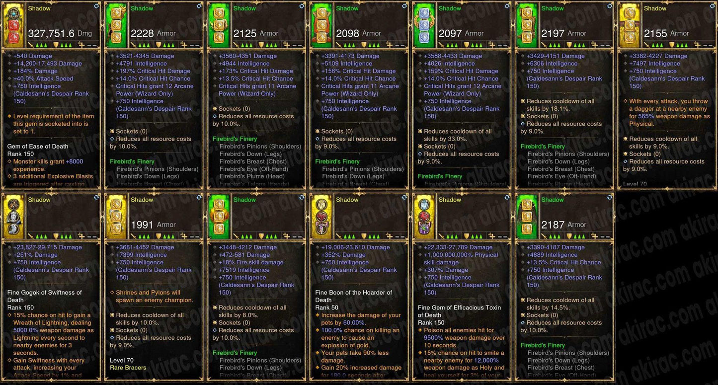 Shadow: Full Modded Firebird Wizard Set #B5-Diablo 3 Mods - Playstation 4, Xbox One, Nintendo Switch