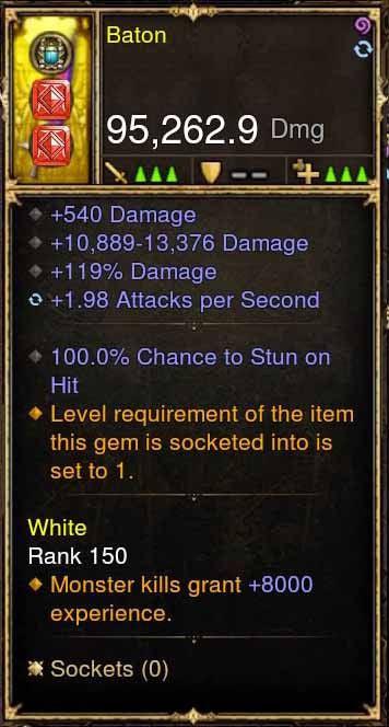 Baton 100% Stun Sword 2.X APSpeed - Diablo 3 Mods Store - Seasonal and non-seasonal - Modded Items and Gear for PlayStation 4, PlayStation 5, Nintendo Switch, and Xbox One