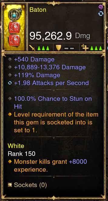 Baton 100% Stun Bow 2.X APSpeed - Diablo 3 Mods Store - Seasonal and non-seasonal - Modded Items and Gear for PlayStation 4, PlayStation 5, Nintendo Switch, and Xbox One