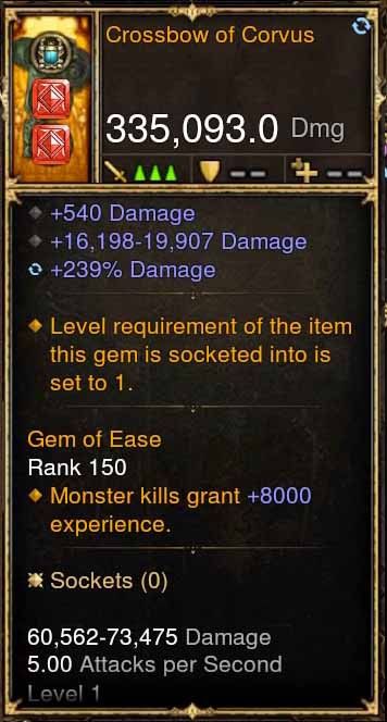 Crowbow of Corvus 335k Actual DPS Modded Weapon - Diablo 3 Mods Store - Seasonal and non-seasonal - Modded Items and Gear for PlayStation 4, PlayStation 5, Nintendo Switch, and Xbox One