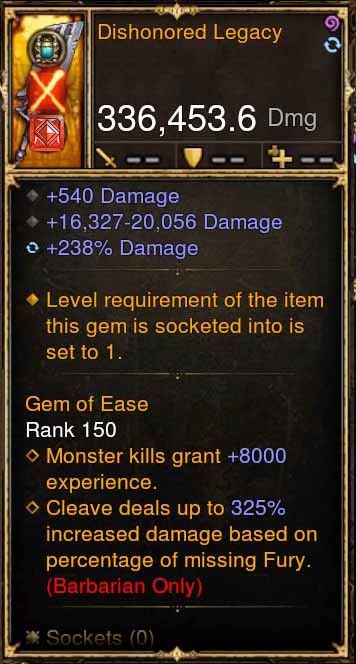 Dishonored Legacy 336k Actual DPS Modded Weapon - Diablo 3 Mods Store - Seasonal and non-seasonal - Modded Items and Gear for PlayStation 4, PlayStation 5, Nintendo Switch, and Xbox One