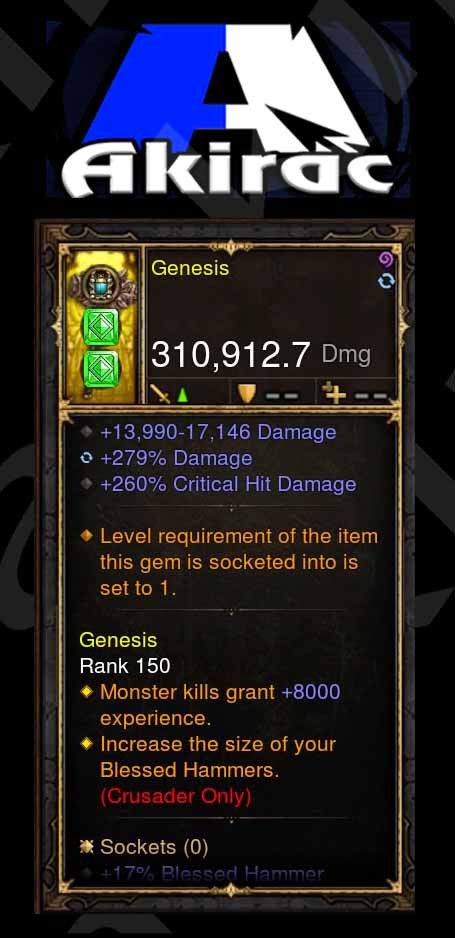 Custom PS4: Genesis-Addon Jace's Hammer of Vigilance - Diablo 3 Mods Store - Seasonal and non-seasonal - Modded Items and Gear for PlayStation 4, PlayStation 5, Nintendo Switch, and Xbox One