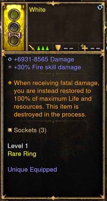 Level 1 Diablo 3 Immortal Modded Ring 6.9k-8.5k Damage, +30% Fire Damage (Unsocketed) White - Diablo 3 Mods Store - Seasonal and non-seasonal - Modded Items and Gear for PlayStation 4, PlayStation 5, Nintendo Switch, and Xbox One