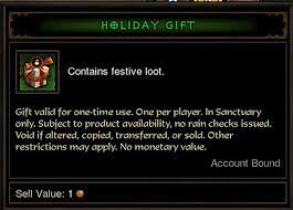 Holiday Gifts x60 For Diablo 3 (Injection required) - Diablo 3 Mods Store - Seasonal and non-seasonal - Modded Items and Gear for PlayStation 4, PlayStation 5, Nintendo Switch, and Xbox One