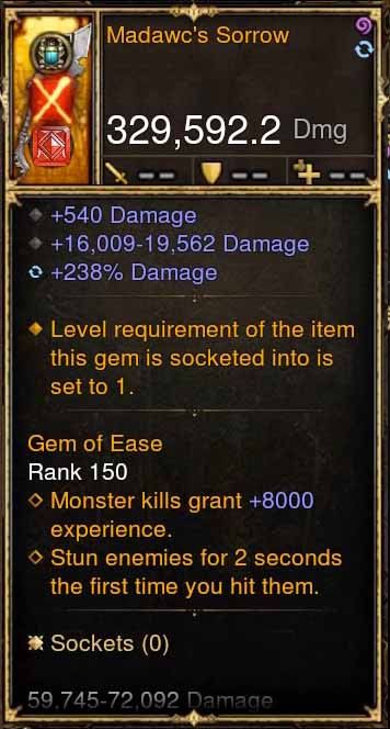 Madawc's Sorrow 329k Actual DPS Modded Weapon - Diablo 3 Mods Store - Seasonal and non-seasonal - Modded Items and Gear for PlayStation 4, PlayStation 5, Nintendo Switch, and Xbox One