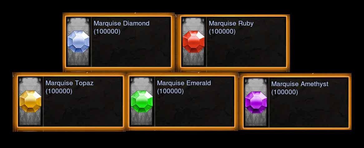 Marquise Gems Bundle - Diablo 3 Mods Store - Seasonal and non-seasonal - Modded Items and Gear for PlayStation 4, PlayStation 5, Nintendo Switch, and Xbox One