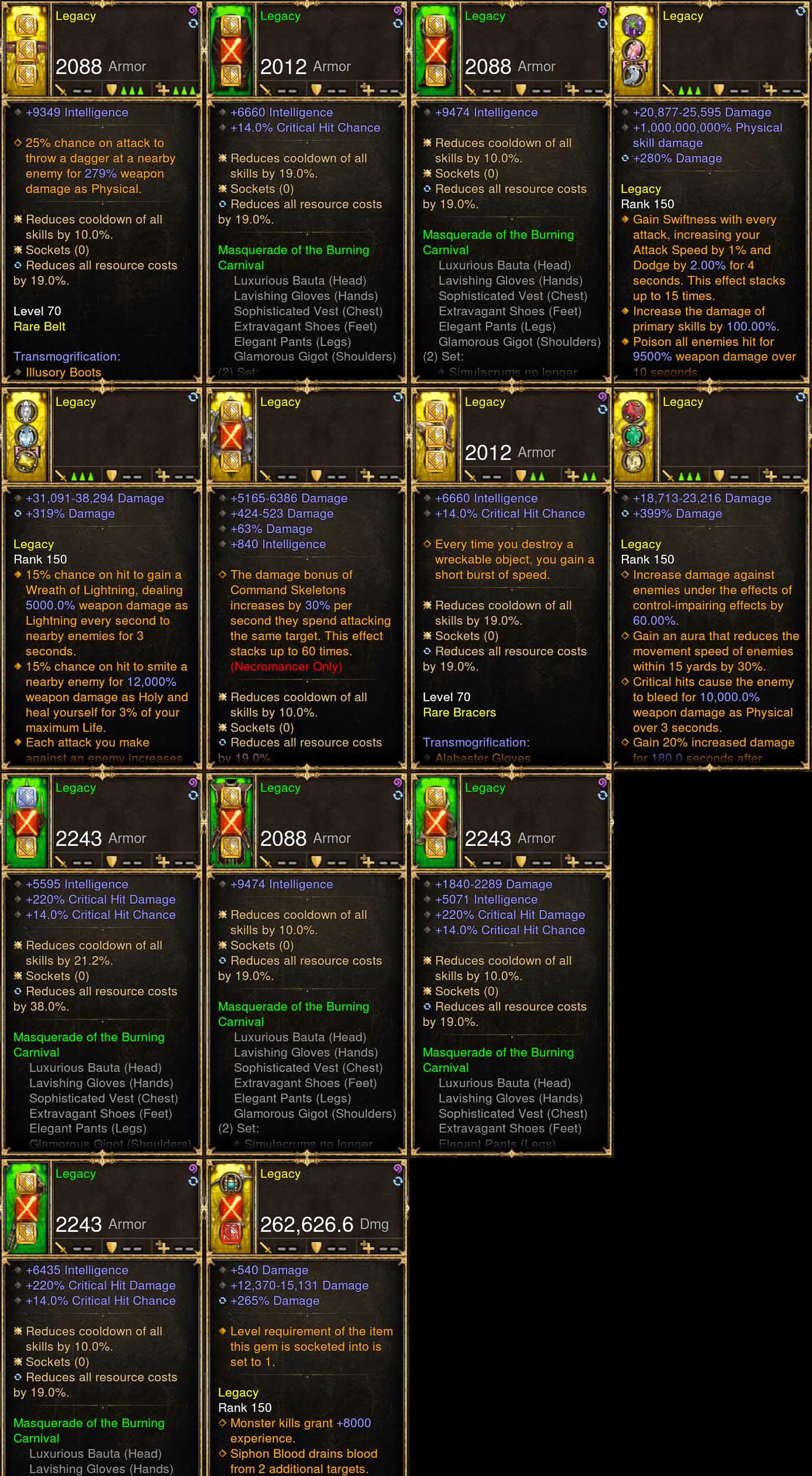 Diablo 3 Immortal v3 Masquerade 2.6.9 Necromancer Modded Set for Rift 150 Legacy - Diablo 3 Mods Store - Seasonal and non-seasonal - Modded Items and Gear for PlayStation 4, PlayStation 5, Nintendo Switch, and Xbox One