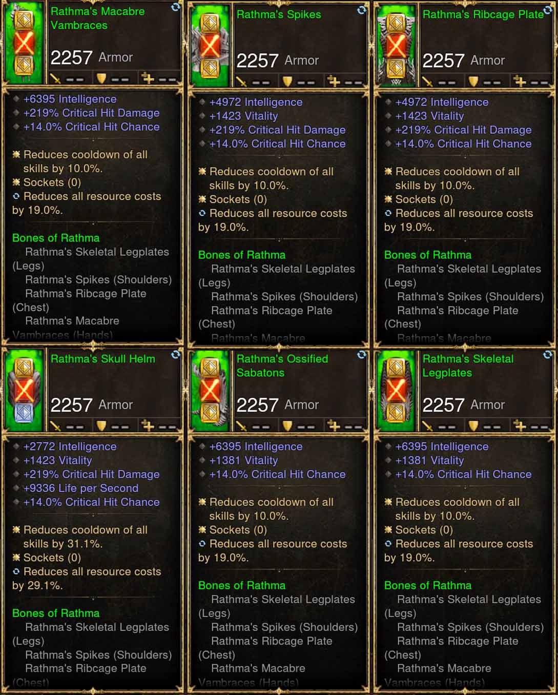 6x Piece Rathma's Necromancer Set - Diablo 3 Mods Store - Seasonal and non-seasonal - Modded Items and Gear for PlayStation 4, PlayStation 5, Nintendo Switch, and Xbox One