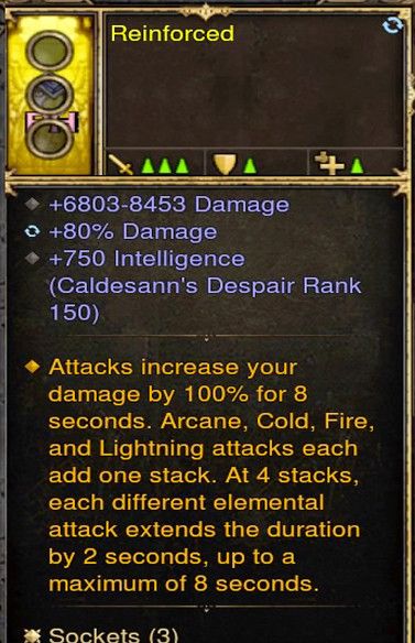 100% Damage Increase From Elemental Wizard Modded Ring (Unsocketed) Reinforced - Diablo 3 Mods Store - Seasonal and non-seasonal - Modded Items and Gear for PlayStation 4, PlayStation 5, Nintendo Switch, and Xbox One