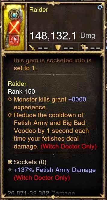 Raider Modded Weapon Starmetal Kukri +137% Fetish Army Damage - Diablo 3 Mods Store - Seasonal and non-seasonal - Modded Items and Gear for PlayStation 4, PlayStation 5, Nintendo Switch, and Xbox One
