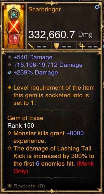 Scarbringer p4.2.2 332k Actual DPS Modded Weapon - Diablo 3 Mods Store - Seasonal and non-seasonal - Modded Items and Gear for PlayStation 4, PlayStation 5, Nintendo Switch, and Xbox One