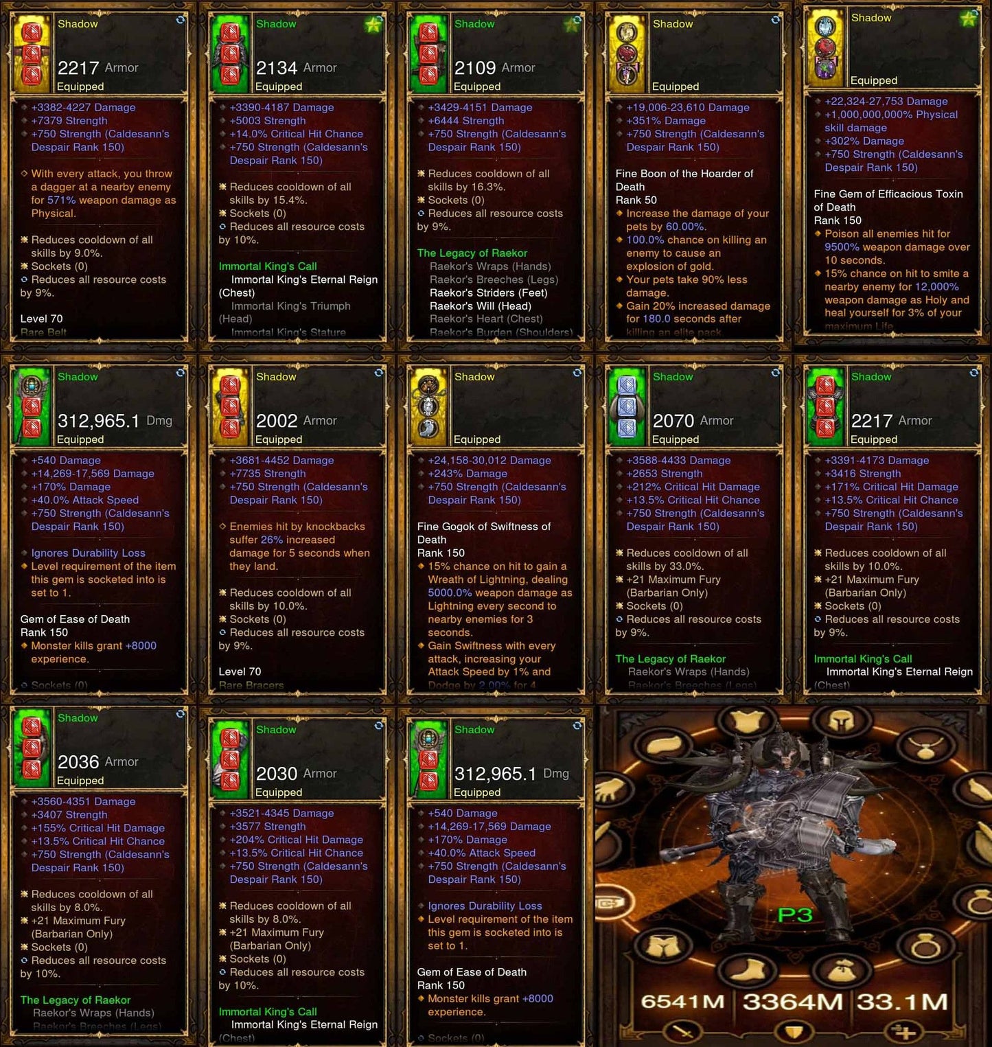 Shadow: Full Modded IK/Raekor Barbarian Set #A4-Diablo 3 Mods - Playstation 4, Xbox One, Nintendo Switch